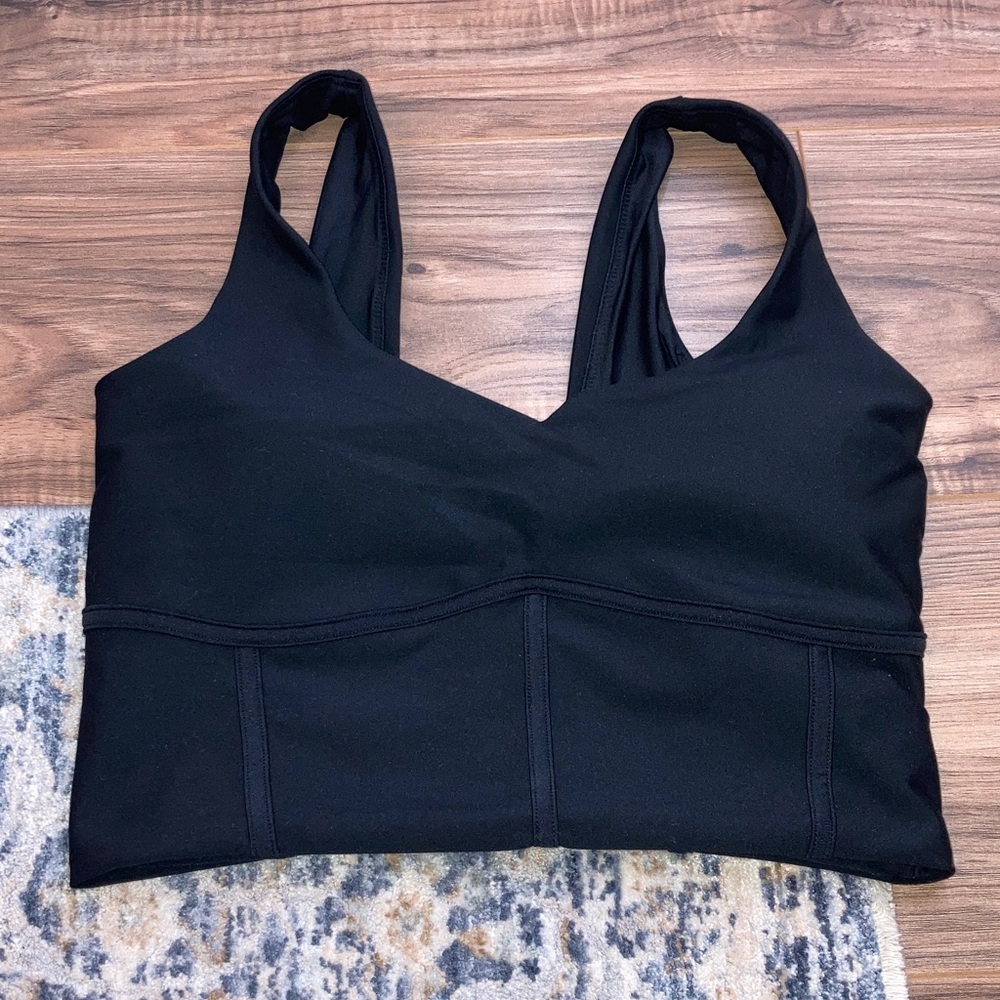 #104. Black Women's Padded Scoop-Back Bralette